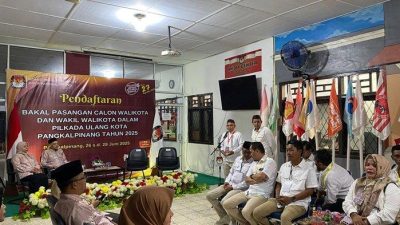 4 Pasangan Calon  dan Wawalkot Daftar ke KPU Pangkalpinang untuk Pilkada Ulang 2025